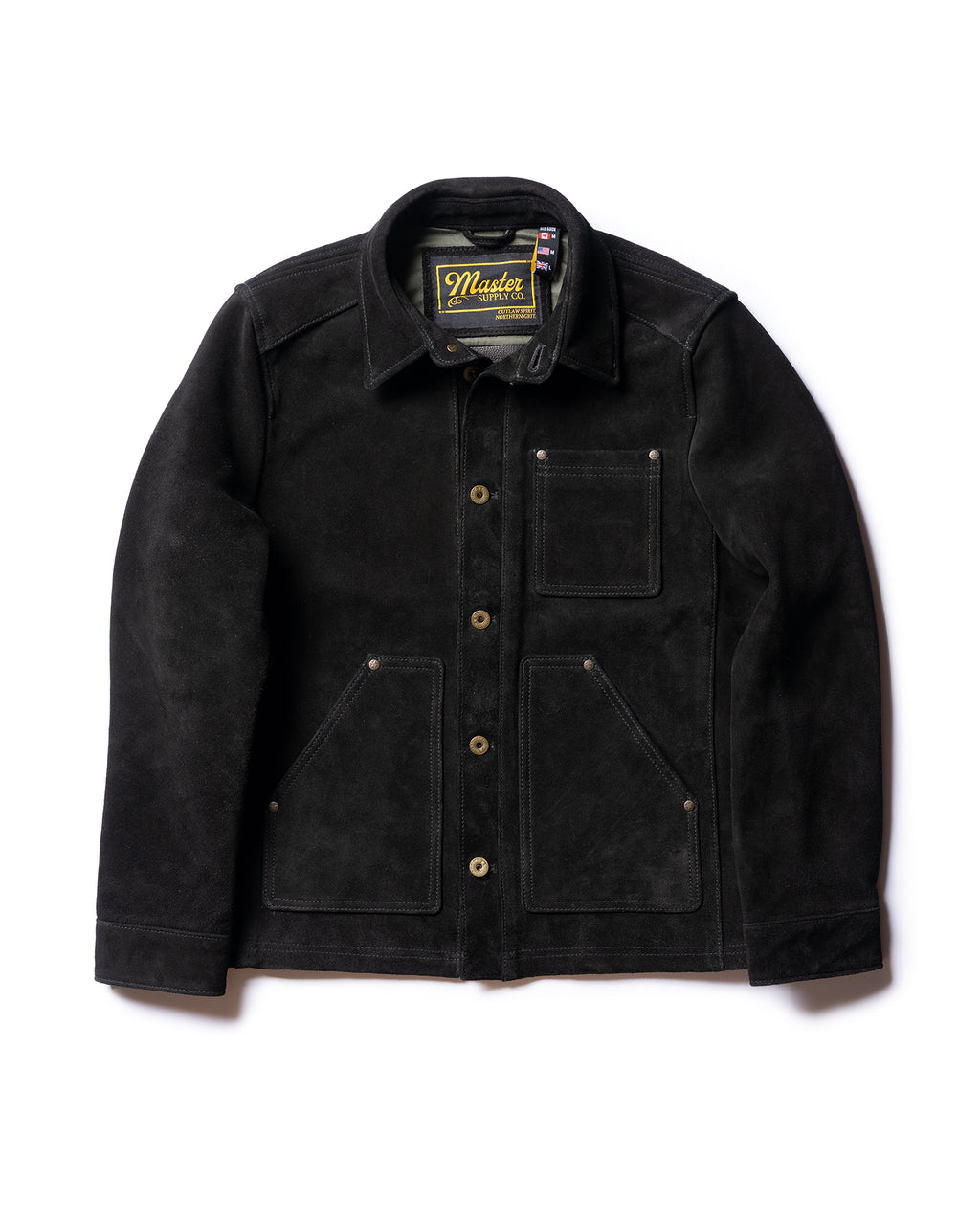 Field Jacket: Black | Roughout Leather Jacket | Master Supply Co.