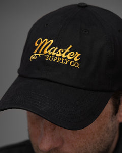 Waxed Canvas Cap Black Master Supply Co. Logo | Shop now