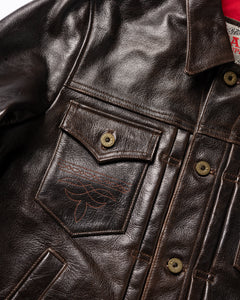 Men's Trucker Leather Jacket | The Convoy Rust by Master Supply Co.