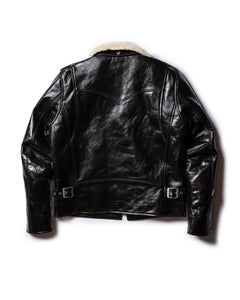 Back view of the Dawson black leather jacket.