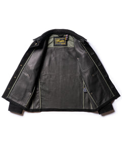 Field Jacket: Black | Roughout Leather Jacket | Master Supply Co.