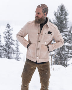 Master Supply Co. Field Jacket Natural with rugged chore-style design