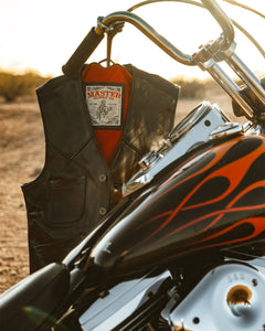 Journeyman Vest styled for motorcycle riding