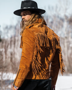 Mens jacket 2025 with fringe