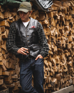 Gunslinger Leather Vest Outlaw Western Tailored Fit Master Supply