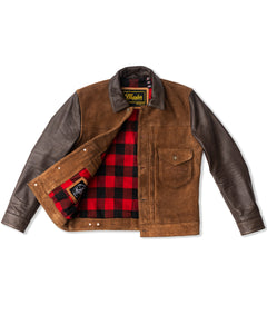 "The Scoundrel Jacket by Master Supply Co features a unique blend of heritage and tradition. This jacket is made from a combination of Full Grain Cow leather, providing a durable and stylish look. Perfect for those who appreciate a more traditional approach to fashion, the Scoundrel jacket is sure to make a statement. Upgrade your wardrobe today with this one-of-a-kind jacket."
